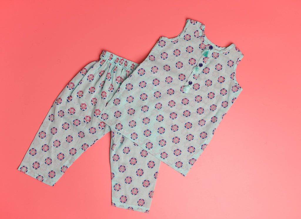 Sky Blue Petals (2 pc)
