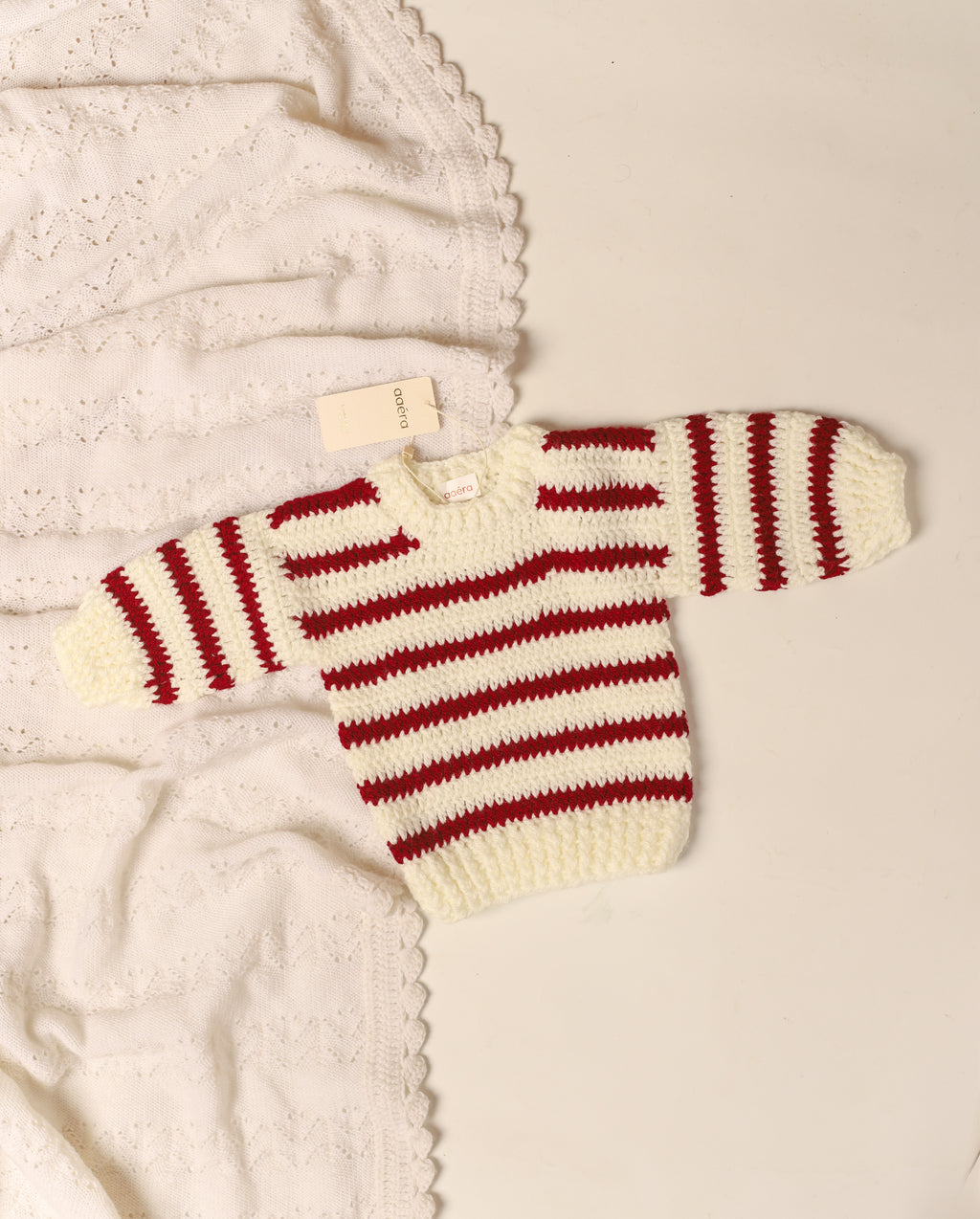 Striped Sweater - Maroon