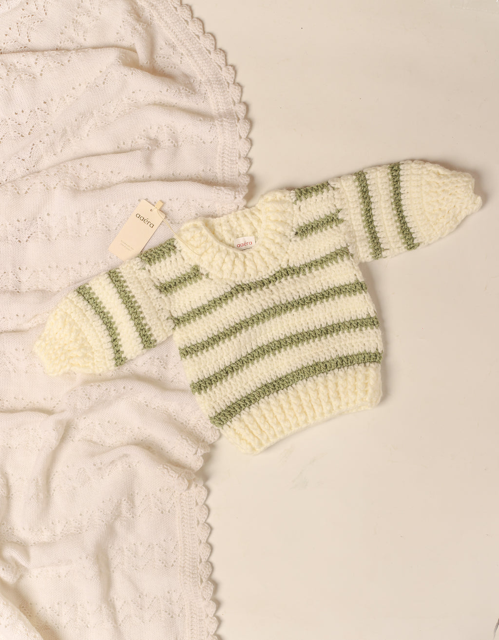 Striped Sweater - Sage Green