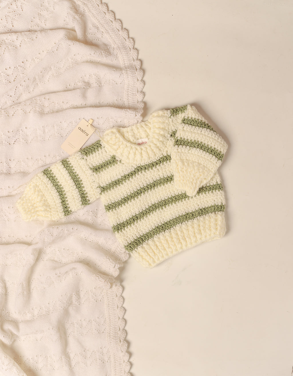 Striped Sweater - Sage Green