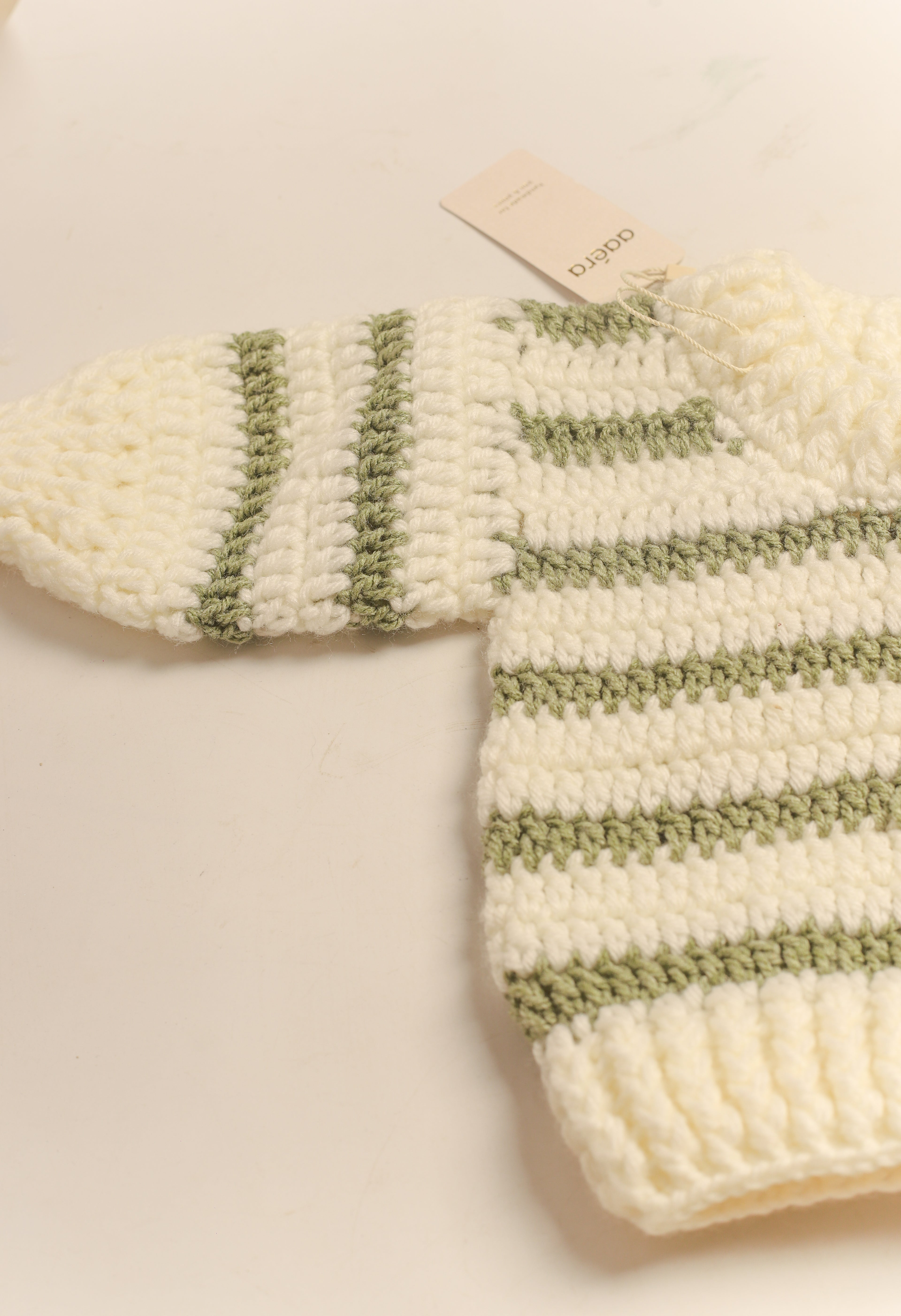 Striped Sweater - Sage Green