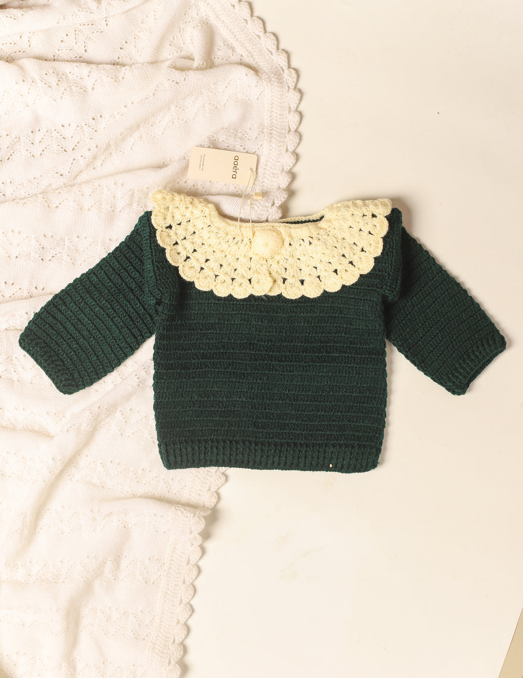 Frill Sweater - Bottle Green