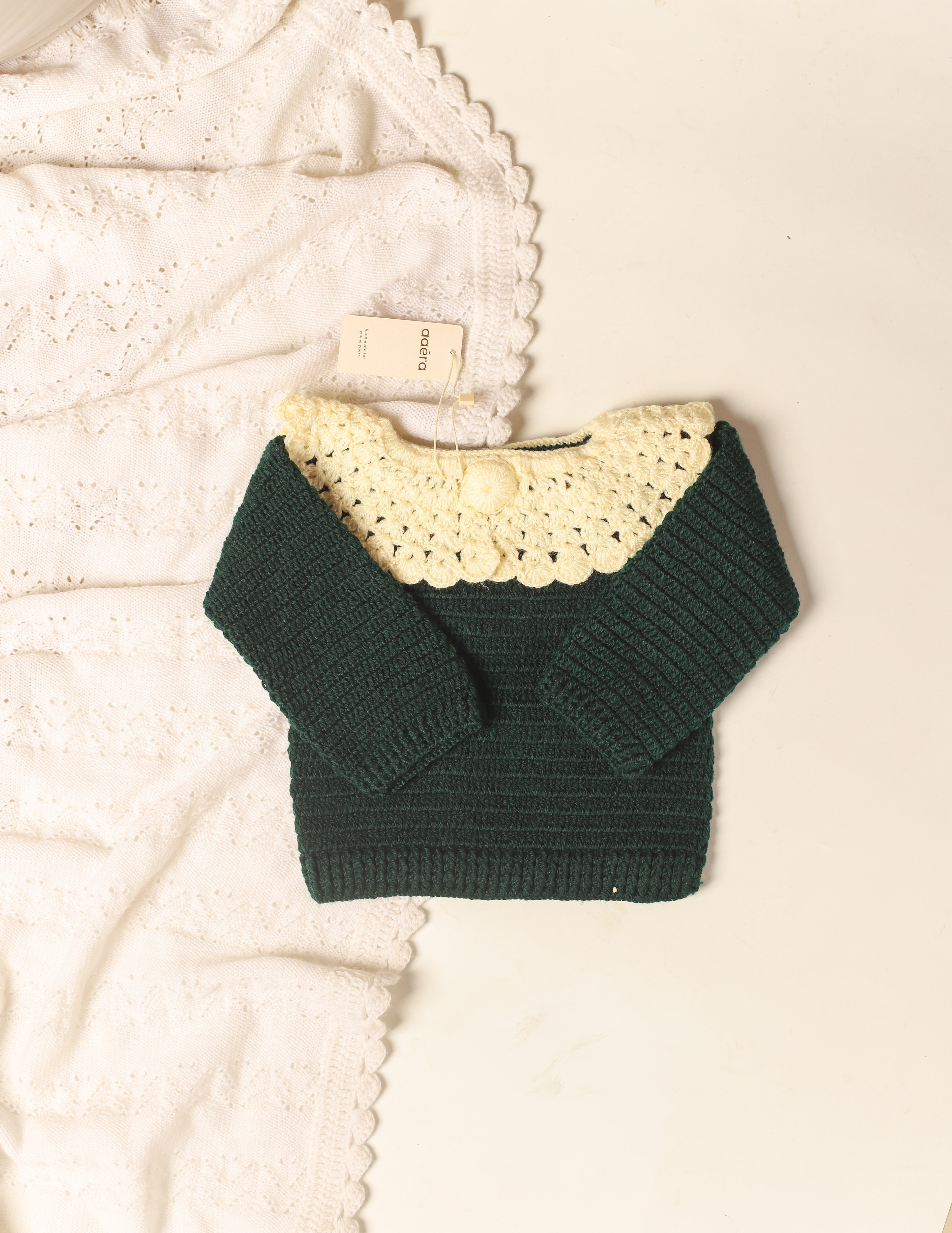 Frill Sweater - Bottle Green