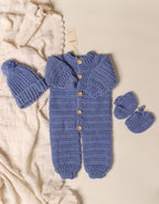 Cloud Blue Baby Romper Set