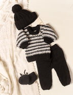 Black Striped Sweater Set