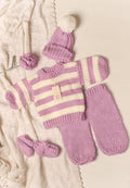 Lilac Striped Sweater Set