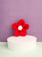 Maroon Flower Keychain