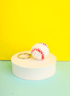 Cricket Ball Keychain
