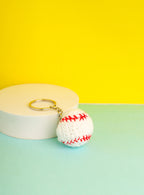 Cricket Ball Keychain