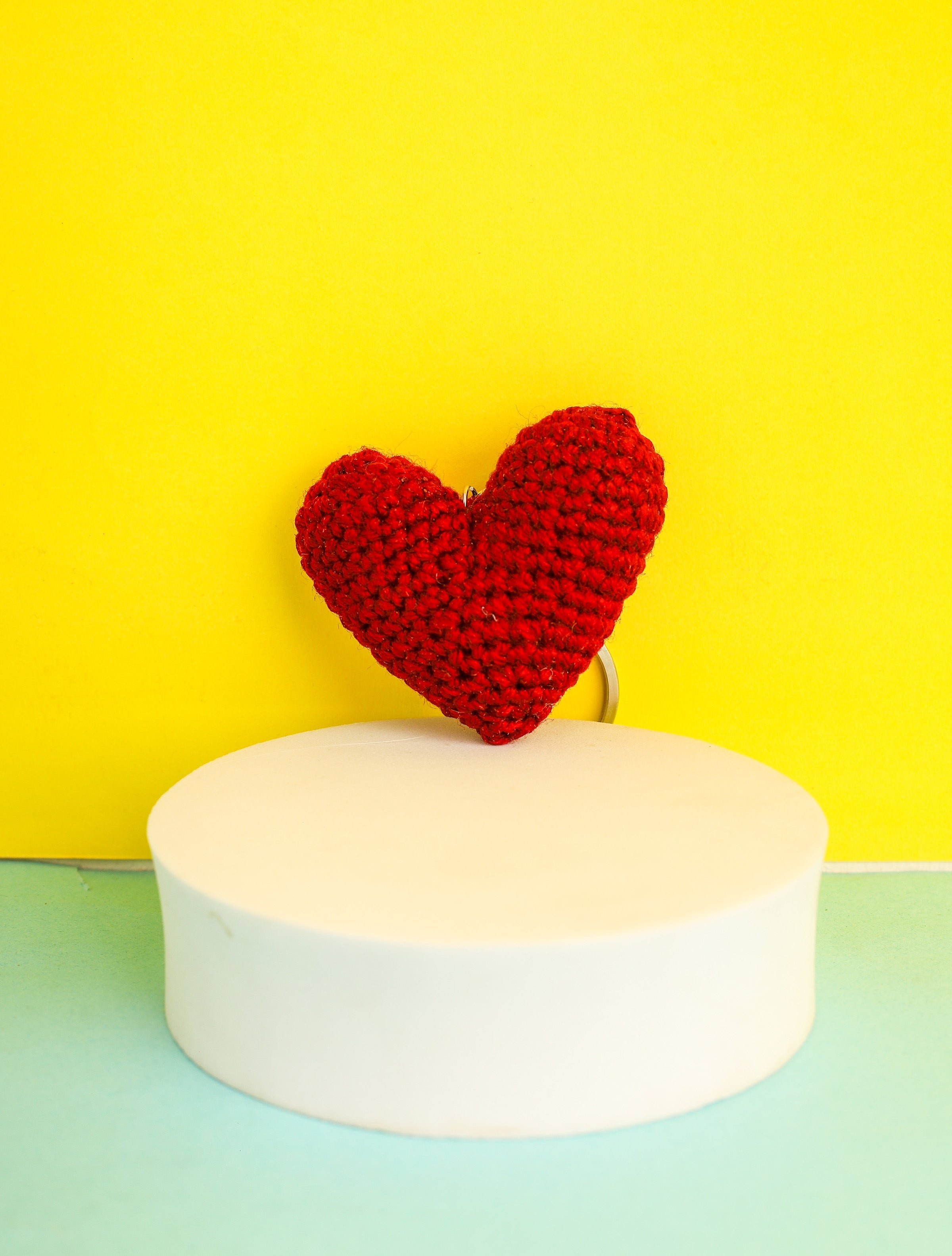 Maroon Heart Keychain