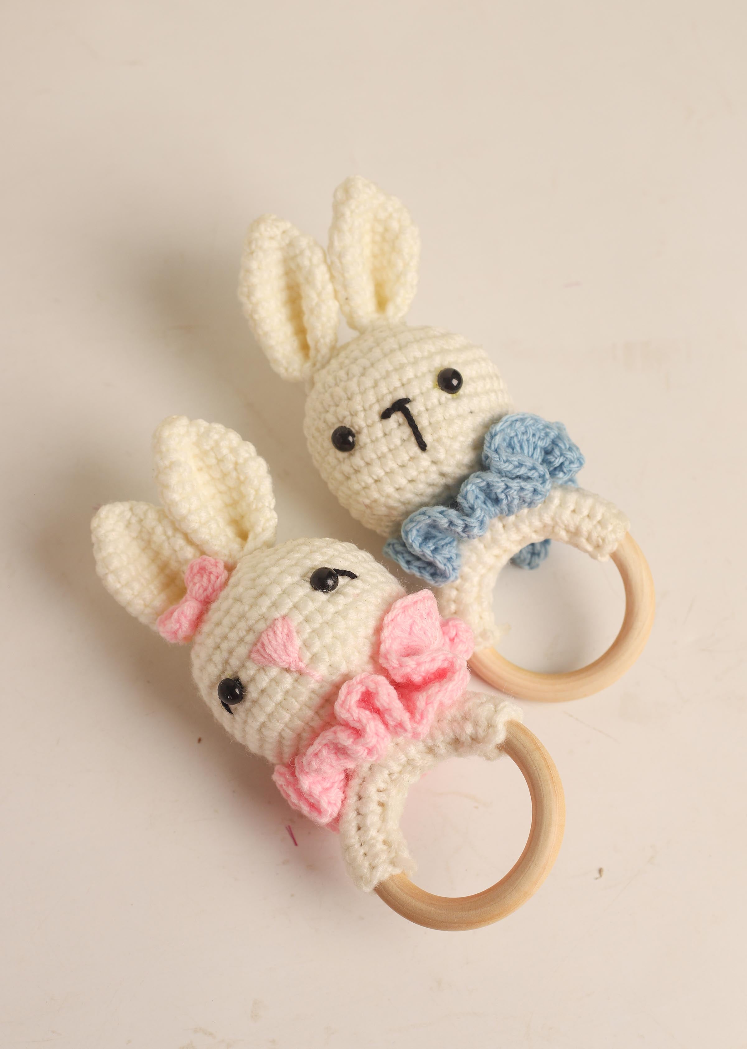 Bunny Crochet Baby Rattle